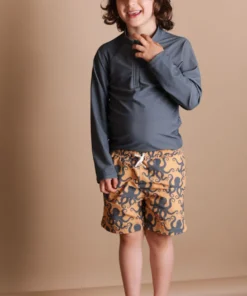 Alternative view of kidORCA Schwimmshirt Langarm mit Reissverschluss (recycelt / UPF 50+) | Fjord