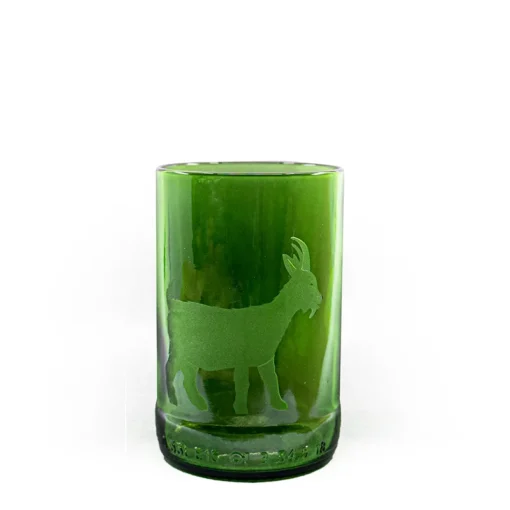 Kindertrinkglas "Ziege" grün