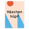 Kleine Prints Postkarte | Häschen hüpf