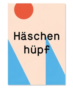 Kleine Prints Postkarte | Häschen hüpf