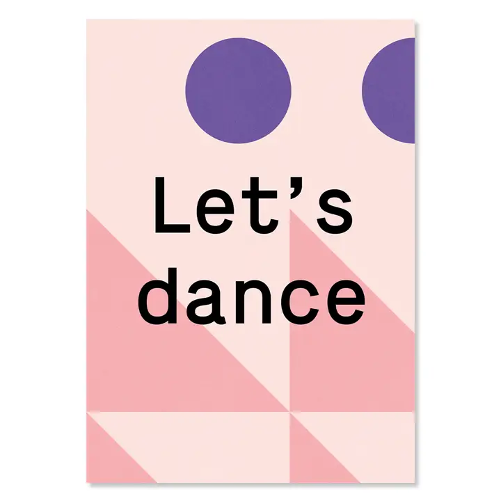 Kleine Prints Postkarte | Let's dance