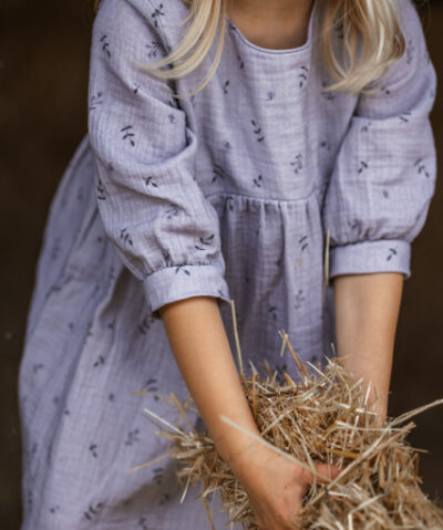 Kukka Kids Musselin Kleid LILY | lavendel Blume
