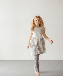 KUKKA Living Kinder Jersey Kleid LINA | striped sand