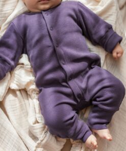 KUKKA Living Baby Rib Strampler ELI | dark purple