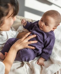 KUKKA Living Baby Rib Strampler ELI | dark purple