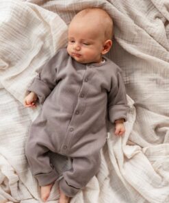 KUKKA Living Baby Rib Strampler ELI | taupe