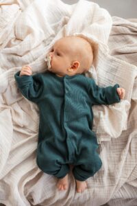 KUKKA Living Baby Rib Strampler ELI | dark green
