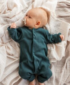 KUKKA Living Baby Rib Strampler ELI | dark green