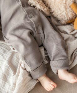 Alternative view of KUKKA Living Baby Rib Strampler ELI | taupe