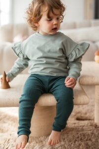 KUKKA Living Kinder Rib-Leggins NOA | dark green
