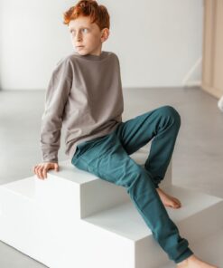 KUKKA Living Kinder Sweathose MILO | dark green