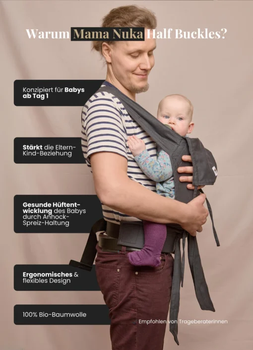 Mama Nuka Half Buckle Babytrage Classic | Nebia – Bild 3