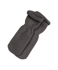 MENIQUE Gestrickte Babysocken/Fäustlinge aus Merinowolle und Kaschmir | dark gray