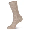 MENIQUE Damen Merino Rippensocken in Einheitsgrösse | Beige