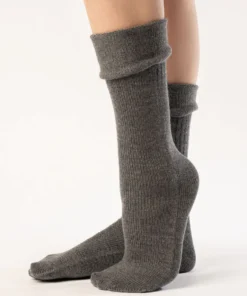 MENIQUE Damen Stricksocken aus Merinowolle | Dark Gray