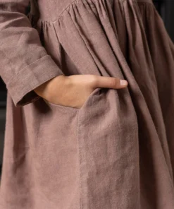 MENIQUE Girls Leinen Kleid LUCY | Faded Rose