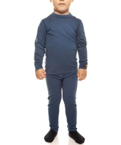 MENIQUE Kinder Langarmshirt | 160 Merino DENIM