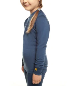 MENIQUE Kinder Langarmshirt | 160 Merino DENIM