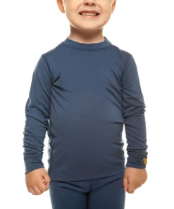 MENIQUE Kinder Langarmshirt | 160 Merino DENIM