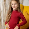 MENIQUE Kinder Langarmshirt 160 Merino | CHERRY