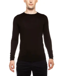 MENIQUE Herren Langarmshirt 160 Merino | Schwarz