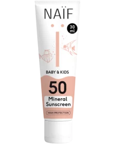 NAÏF Mineralische Sonnencreme für Baby & Kind (LSF 50, 30ml)