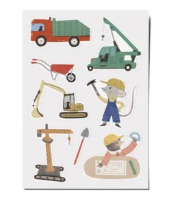Alternative view of NUUKK Stickerbogen (3x) | Baustelle