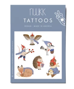 NUUKK Vegane Bio Tattoos | Winter Waldtiere