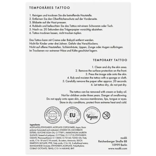 vegane bio kinder tattoos greenery