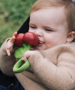Alternative view of Oli&Carol Baby Naturkautschuk Rattle Toy | Cherry