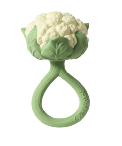 Oli&Carol Baby Naturkautschuk Rattle Toy | Cauliflower