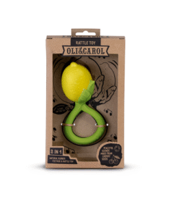 Alternative view of Oli&Carol Baby Naturkautschuk Rattle Toy | Lemon