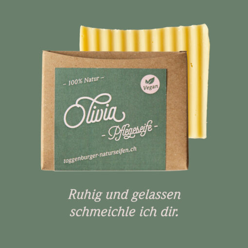 Feste Dusch- und Pflegeseife vegan | Olivia - 100% NATUR von Toggenburger Naturseifen