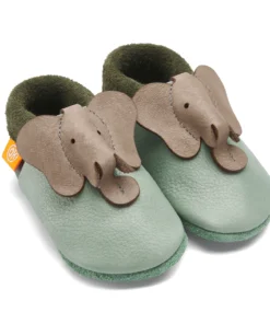 Orangenkinder Hausschuhe Lederfinkli | Elefant 3D