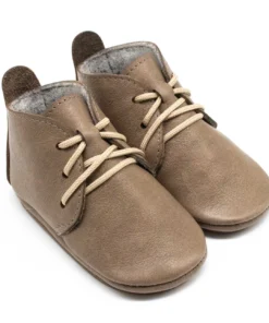 Orangenkinder Lauflernschuh / Barfussschuh AMIGO Schnürer mit Wollfilzfutter | beige