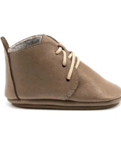 Orangenkinder Lauflernschuh / Barfussschuh AMIGO Schnürer mit Wollfilzfutter | beige