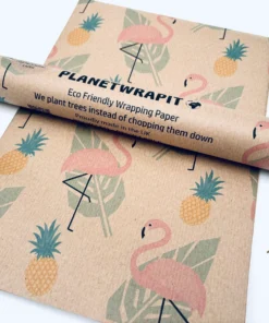 Alternative view of PLANETWRAPIT Nachhaltiges Geschenkpapier Rolle 5mx50cm | Flamingo