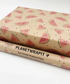 PLANETWRAPIT Nachhaltiges Geschenkpapier Rolle 3mx50cm | Wassermelone