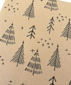 Alternative view of Planetwrapit Nachhaltiges Geschenkpapier Rolle 5mx50cm | Schwarze Weihnachtsbäume