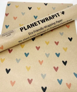 PLANETWRAPIT Nachhaltiges Geschenkpapier Rolle 5mx50cm | Herzen