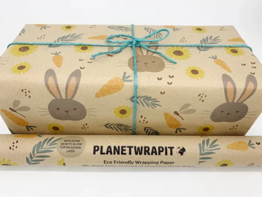 PLANETWRAPIT Nachhaltiges Geschenkpapier Rolle 5mx50cm | Hase