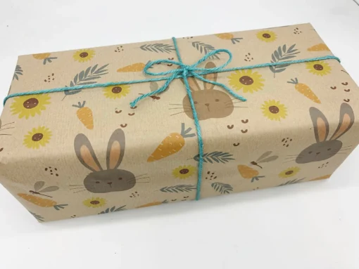 PLANETWRAPIT Nachhaltiges Geschenkpapier Rolle 3mx50cm | Hase – Bild 2