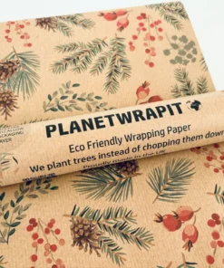 Alternative view of Planetwrapit Nachhaltiges Geschenkpapier Rolle 5mx50cm | Weihnachtskiefer