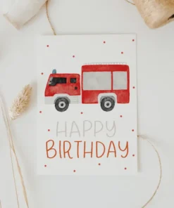 Postkarte Geburtstag Feuerwehr