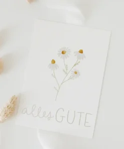 Postkarte Geburtstag Kamille Alles Gute