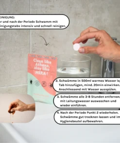 Hera AthenaPure Reinigungstabs (für Menstruations Schwamm)