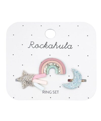 Rockahula Kinder Fingerringe Set | Shimmer Rainbow