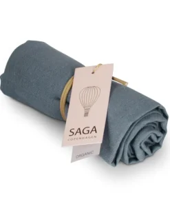 Saga Copenhagen Bio Musselin Nuschi VIDAR 70x70cm | Moonlight blue