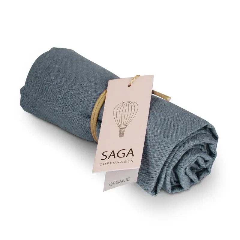 Saga Copenhagen Bio Musselin Nuschi VIDAR 70x70cm | Moonlight blue