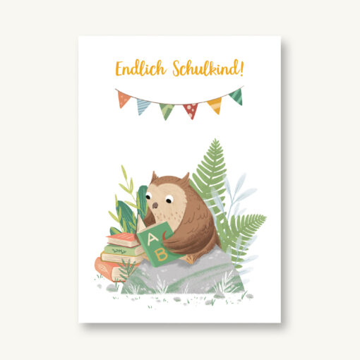 VIERUNDFÜNFZIG Postkarte | Endlich Schulkind
